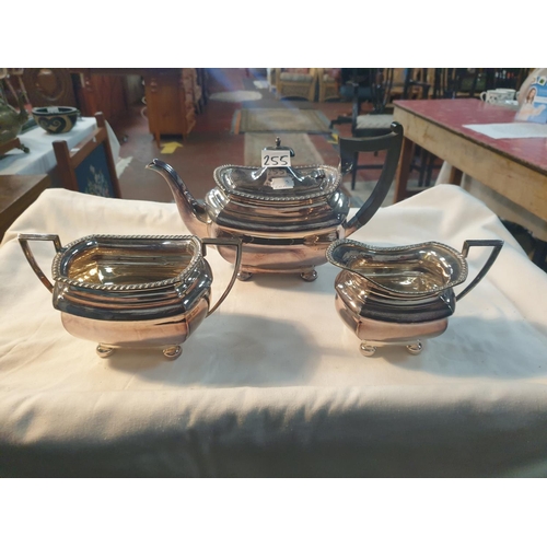 255 - Three Piece Silver Plated 