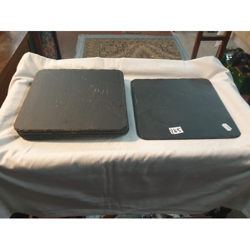 265 - Set of Eight Slate Table Mats - approx 10