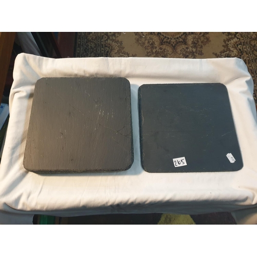 265 - Set of Eight Slate Table Mats - approx 10
