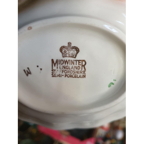 276 - Tray to Include Continental Figures, Midwinter, Crown Staffordshire etc.