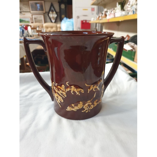 294 - Royal Doulton Kings Ware Loving Cup - Hunting Scene - approx 6