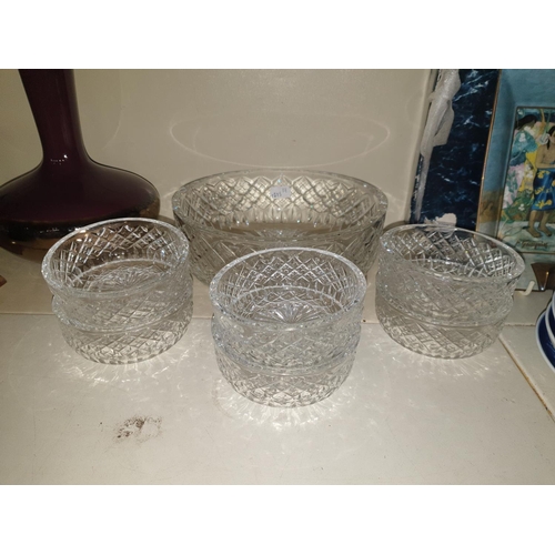 301 - Seven Piece Stuart Crystal Fruit Bowl Set.