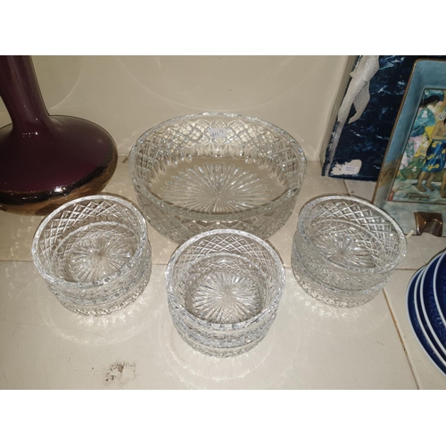 301 - Seven Piece Stuart Crystal Fruit Bowl Set.