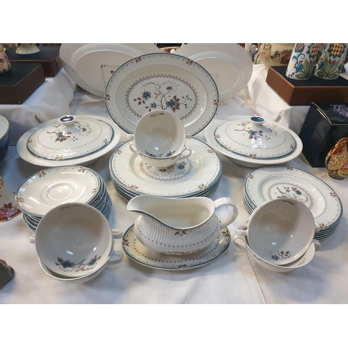 361 - 37 Piece Royal Doulton 'Old Colony' Dinner Service with Soup Bowls & Tureens.