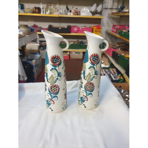 362 - Pair of Vintage Figgjo Flint Norway, Norsk Designs 'King Nordic' Pitchers .
