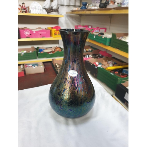 370 - 24cm Tall Royal Brierley Art Glass Vase.
