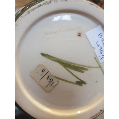 428 - Moorcroft Large Green Ground Coral Hibiscus Ginger Jar and Cover Initialled Walter Moorcroft Height ... 