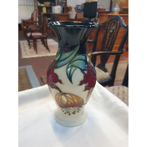 441 - Nicola Slaney for Moorcroft Anna Lily Flared Neck Vase c.19cm (c.7.5”).