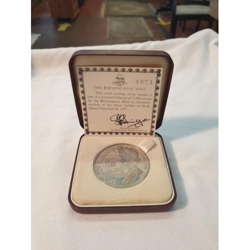 465 - Cased Birmingham Mint Limited Edition 4971 of 7500 Solid Sterling Silver Medal in Commemoration of t... 