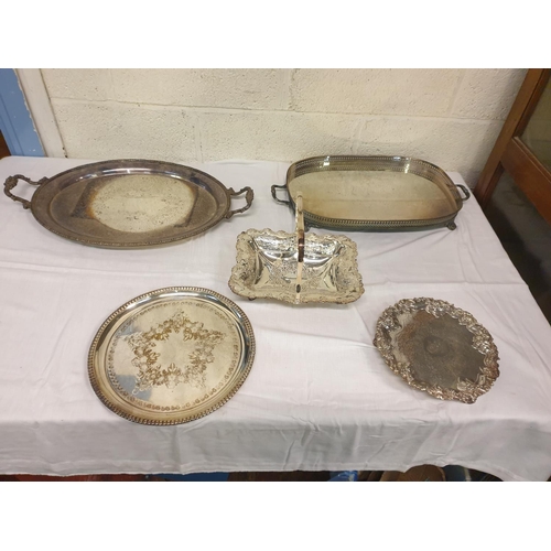 5 - Selection of Assorted EPNS & Plated Trays.