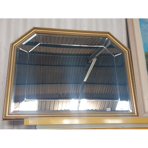 521 - Gilt Framed Over Mantel Mirror - approx 1.04m x 76cm.