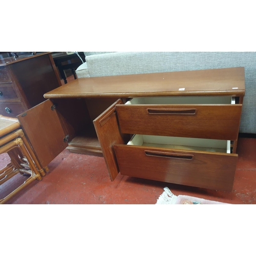 592 - Mid-Century Modern Teak Two Drawer, Two Cupboard Unit - approx 22
