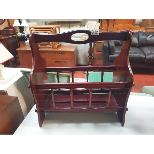 630 - Mahogany Magazine Rack.
