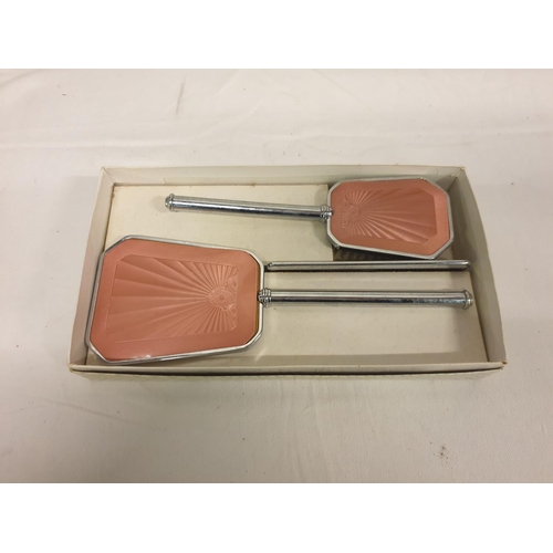 182 - Boxed Three Piece Art Deco Dressing Table Set.