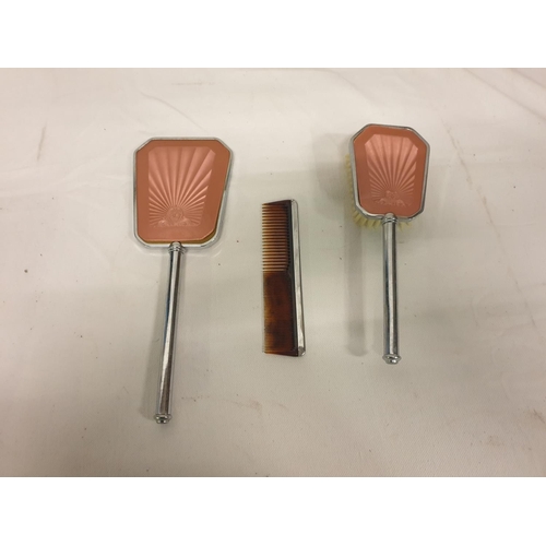 182 - Boxed Three Piece Art Deco Dressing Table Set.