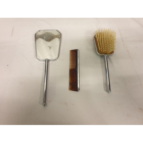 182 - Boxed Three Piece Art Deco Dressing Table Set.