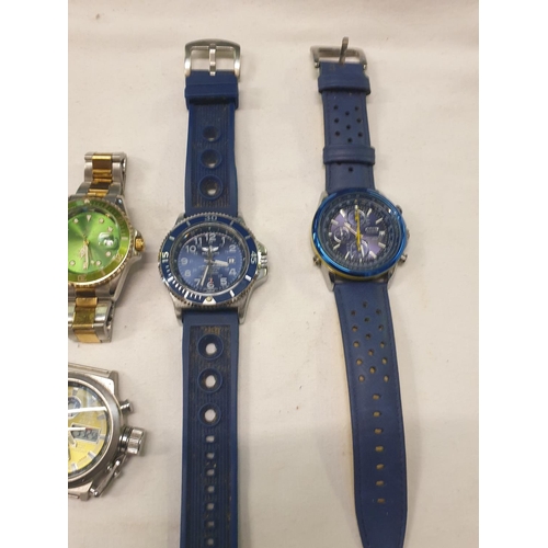 190 - Four Replica Watches & Two Lighters.