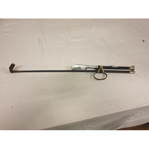 191 - English Made Riding Crop & Shoe Horn.