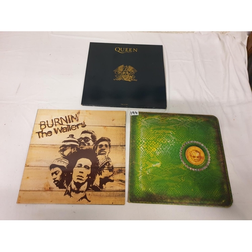 194 - Three Vinyl LP Records - Alice Cooper 