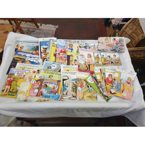 214 - Approximately 72 Bamforth & Co.Ltd Saucy Seaside Comic Postcards c.1950’s/1960’s.