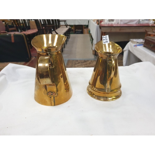 223 - Two Brass Pitcher Jugs - 8