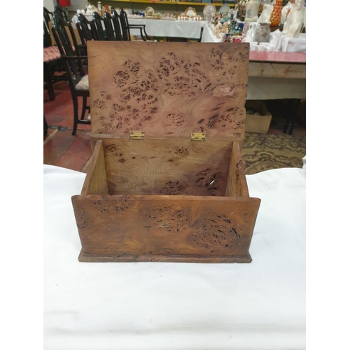 226 - Vintage Elm Lift Lid Candle Box.