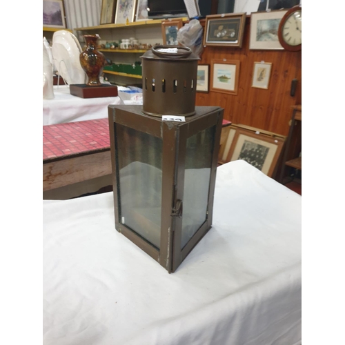 239 - Antique Ship Chandlers Brass Lantern.