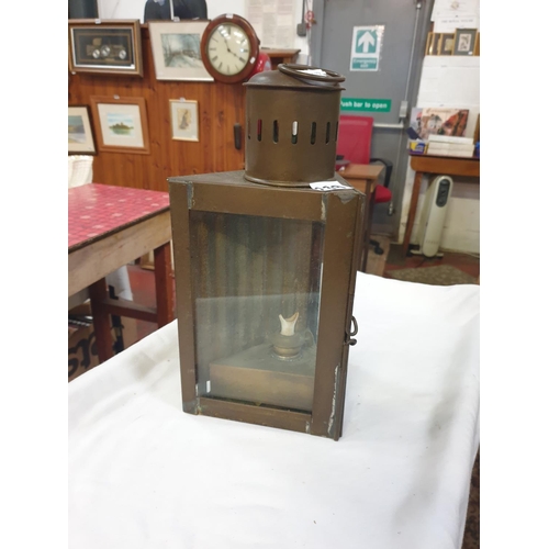 239 - Antique Ship Chandlers Brass Lantern.