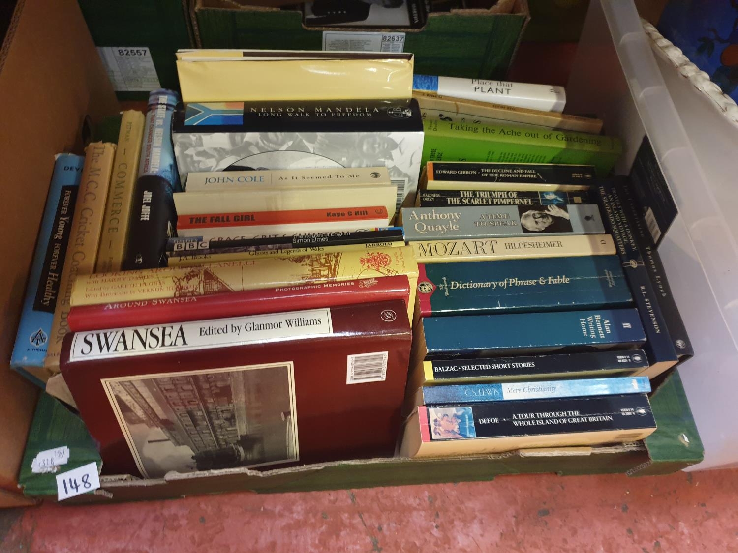 Box of Assorted Books Including Local Interest etc.