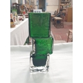Whitefriars-Style Drunken Bricklayer’s Vase in Green Colourway Height c ...