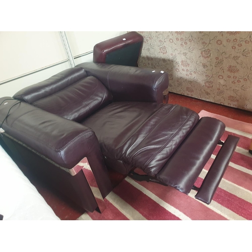 Deep Plum and Chrome Electric Touch Button Recliner Armchair - some ...