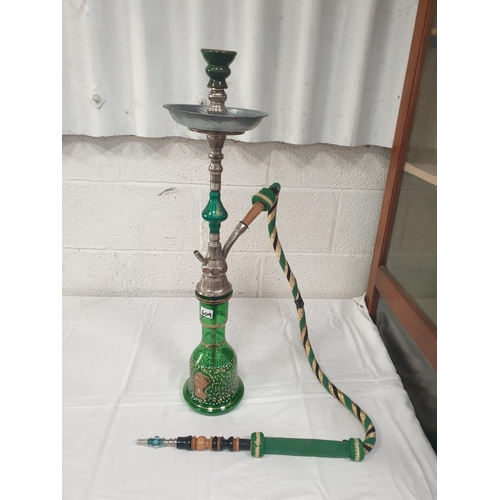 Hand Painted Glass Turkish Nargile (water) Pipe.