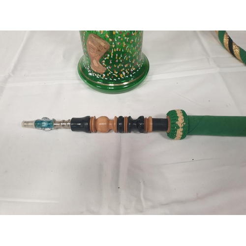 Hand Painted Glass Turkish Nargile (water) Pipe.