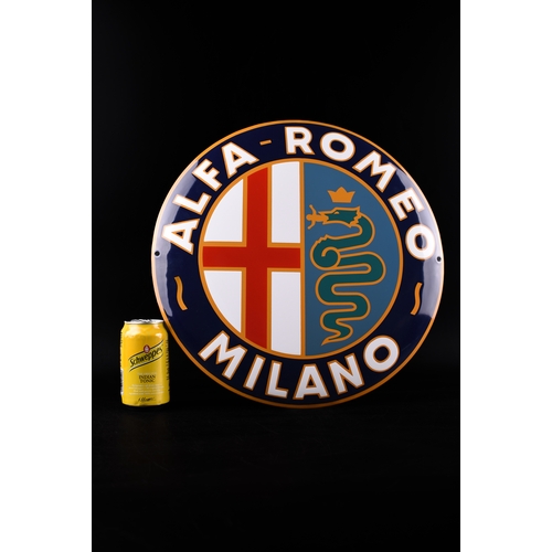 4 - .enamel sign.
ALFA ROMEO MILANO
HUGE! ENAMEL! SIGN!
Garage sign, outdoor use
UV-stable/color-stable
... 