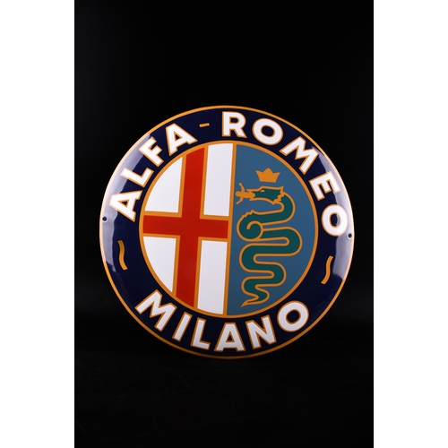 4 - .enamel sign.
ALFA ROMEO MILANO
HUGE! ENAMEL! SIGN!
Garage sign, outdoor use
UV-stable/color-stable
... 