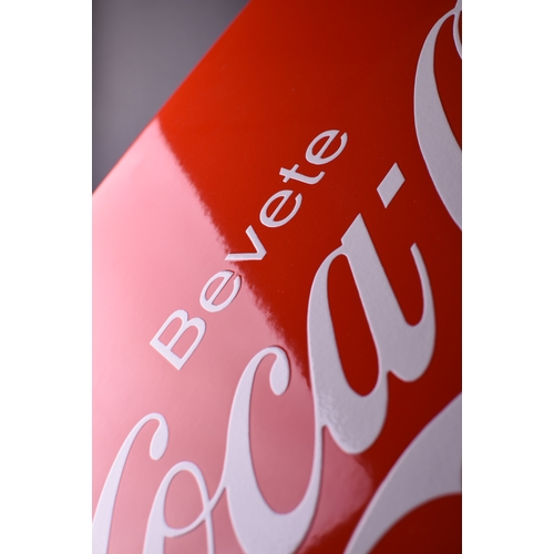 5 - COCA-COLA 
HUGE! ENAMEL! SIGN!
Garage sign, outdoor use
UV-stable/color-stable
Dealer sign.

Lasts a... 