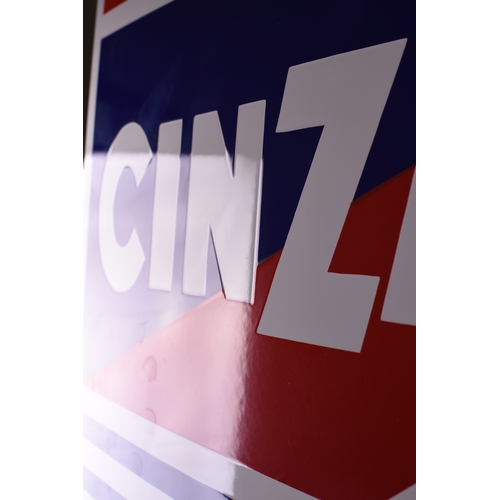 12 - CINZANO VERMOUTH SPUMANTI CINSODA sign

HUGE! ENAMEL! SIGN!
Garage sign, outdoor use
UV-stable/color... 