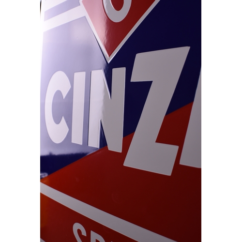 12 - CINZANO VERMOUTH SPUMANTI CINSODA sign

HUGE! ENAMEL! SIGN!
Garage sign, outdoor use
UV-stable/color... 