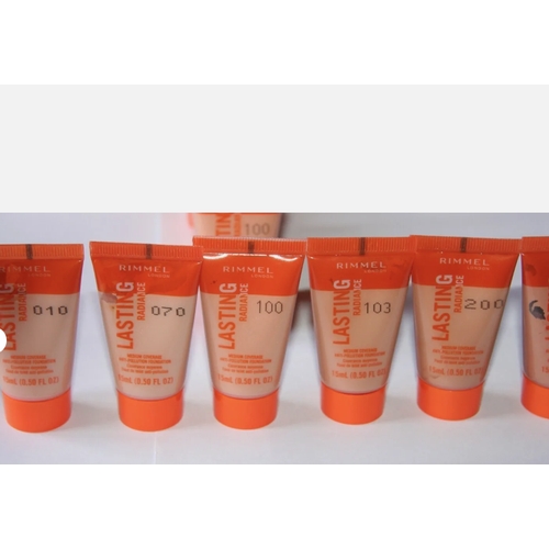 27 - 101 x Rimmel sample size foundation

All Rimmel Lasting Radiance, 
Medium Coverage Anti Pollution Fo... 