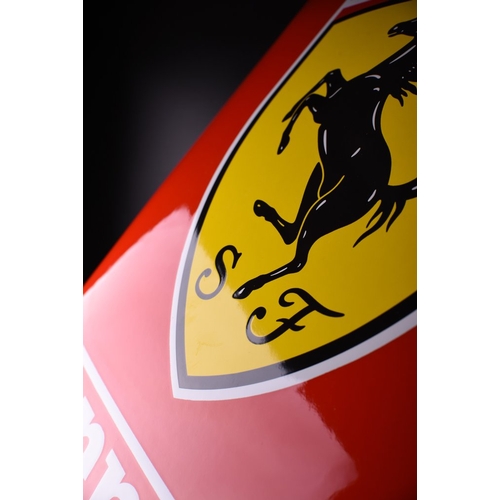 362 - Enamel sign Ferrari Scuderia logo; ROSSO; the traditional technique of manufacturing, beautiful stro... 