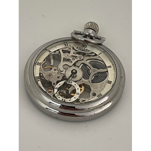 139 - ROTARY POCKET SKELETON 
manual winding watch
RETRUN FORM A MAIN AGENT.