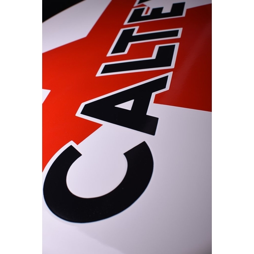 103 - extra huge enamel sign.
CALTEX - beautiful strong relief

WELL known caltex petroleum company

exclu... 