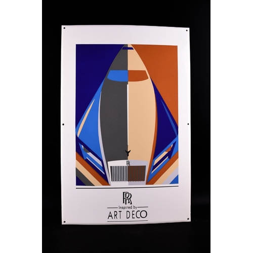 111 - Sign - XL ROLLS ROYCE inspired by ART DECO!; exclusive quality!; original; enamel; handmade - someth... 