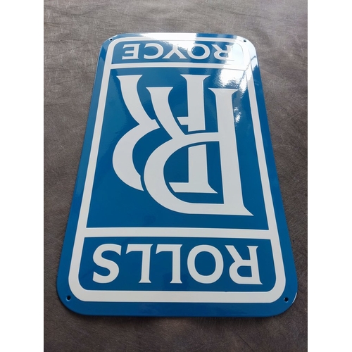 114 - Sign - Rolls-Royce - enamel sign, Emaille Schild, Emailschild