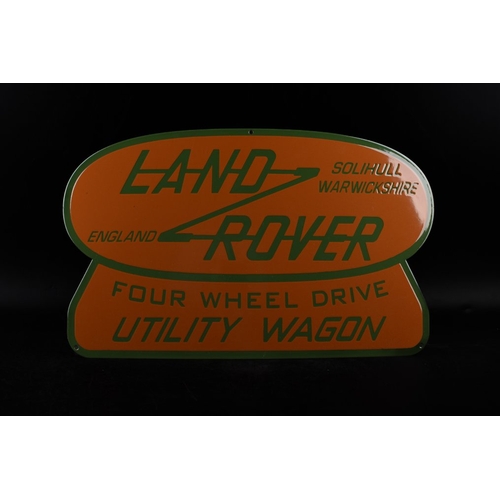 121 - Sign - Land Rover - LR FOUR WHEEL DRIVE; UTILITY WAGON; enamel sign; nice relief!; ultra RARE!
The s... 