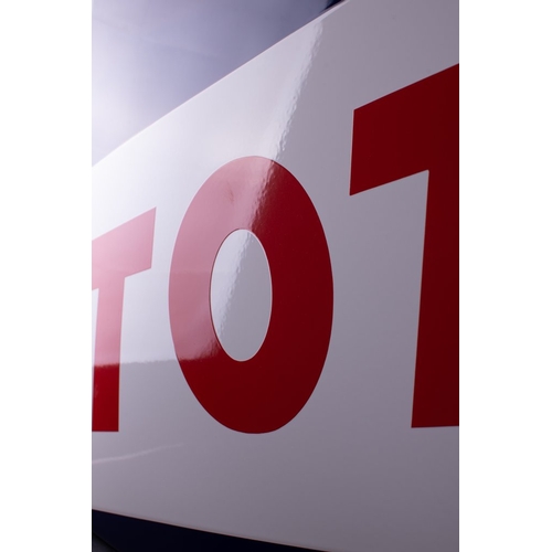 117 - Sign - XXXL TOTAL; french motor oil/energies brand; exclusive quality!; enamel; handmade; NO RESERVE... 