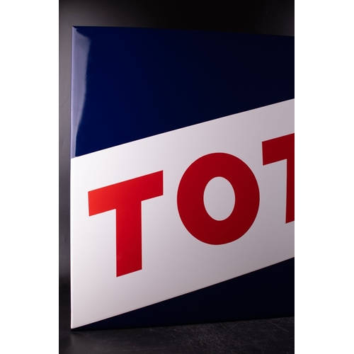 117 - Sign - XXXL TOTAL; french motor oil/energies brand; exclusive quality!; enamel; handmade; NO RESERVE... 