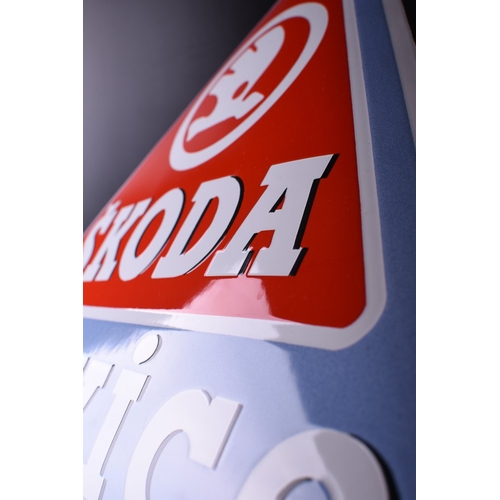 148 - Enamel sign.
Skoda service sign - beautiful strong relief

actual and exact photo of the offered pro... 