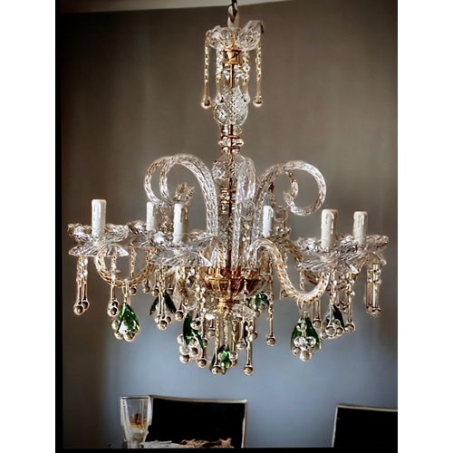 372 - slc Illumina - MG - Chandelier - 6L Grapes - Mariateresa crystal
Original crystal chandelier with bu... 