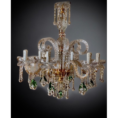 372 - slc Illumina - MG - Chandelier - 6L Grapes - Mariateresa crystal
Original crystal chandelier with bu... 